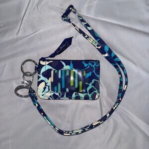 Vera Bradley Katalina Blues ID Wallet Lanyard